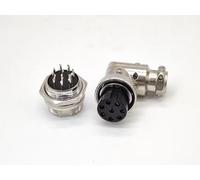 GX16 8 poli Aviation Connettore, Connettore circolare a 8 poli GX16 maschio e femmina GX16 filettatura in metallo presa aeronautica, kit spina angolo retto, spina per aviazione