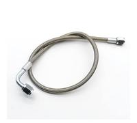 GXARTS 24 "Acciaio billet intrecciato Turbo Oil Feed Line Lunghezza 4AN 90 Gradi Tubo diritto Linea PTFE diritta Tubo Fine Pressione Acciaio Turbocompressore remoto 551871