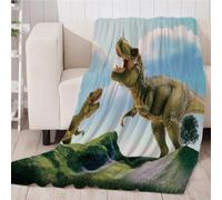 GXBDYD Coperta In Pile Di Pelliccia Sintetica Per Divano E Letto, Il Potente E Prepotente Tyrannosaurus Rex Stampata Coperta Matrimoniale Invernale Di Flanella 150X150cm Morbida, Calda E Accogliente,