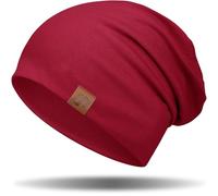 GXCROR Berretto da donna e uomo, in cotone, morbido e sottile, leggero, traspirante, per tutte le stagioni, Colore: rosso, Taglia unica