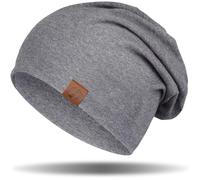 GXCROR Berretto da donna e uomo, in cotone, morbido e sottile, leggero, traspirante, per tutte le stagioni, grigio., Taglia unica