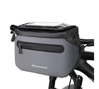 GXCROR Borsa da manubrio da bicicletta da 4,7 litri con apertura rapida, supporto stabile per città e trekking, impermeabile, scomparto per cellulare + portabicchieri