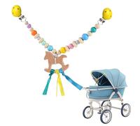 Gxdamxz Catena Passeggino Bambina, Giocattolo Legno Appendere per Neonati, Stroller Chain for Girls, 35cm, Colorata