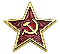 Gxdamxz Distintivo CCCP Udssr, Spilla a Stelo a Forma di Stella con Design Martello & Falce per Abbigliamento & Borse, Unisex, Rosso