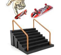 Gxdamxz Finger Skateboard Set, Mini Fingerboard Tech Deck & Rampe, Attrezzature per Allenamento