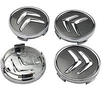GXDFC 4 Pezzi 60mm Coprimozzi Coprimozzo Centrale per Citroen C1 C2 C3 C4 C5 X C6 C8, Copricerchi Tappi Mozzo Centrale Ruota Copertura con Logo,C-Grey