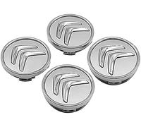 GXDFC 4 Pezzi 60mm Coprimozzi Coprimozzo Centrale per Citroen C2 C3 C4 C5 C1, Copricerchi Tappi Mozzo Centrale Ruota Copertura con Logo,B-Silver