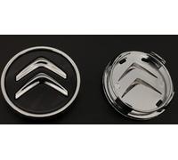 GXDFC 4 Pezzi 60mm Coprimozzi Coprimozzo Centrale per Citroen C4 Picasso C3 Berlingo C5 X7 C2 C1 Ds3 ZX Xsara C8 DS DS4, Copricerchi Tappi Mozzo Centrale Ruota Copertura con Logo,D-Black