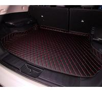 GXDFC Auto Pelle Tappetini Bagagliaio per Nissan Juke 2018-2023 2024 2025, Vasca Baule Tappeto Fodera Bagagli Tappetino Antiscivolo Accessori,Black+Red Plus