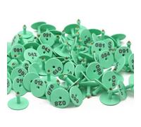 Gxdqxxd 100 Pezzi Marchio Auricolare | Numerazione Incisa Al, Facili da Identificare, Marchi Auricolari, per vamento, vatori, Verde,