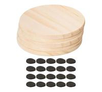 Gxdqxxd 5 Sottobicchieri in Legno Non Trattato con Cuscinetti Antiscivolo per Scrivere E