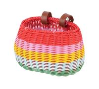 Gxdqxxd Cestino da Manubrio con Cinghie Design Intrecciato Effetto Vimini, Flessibile, Accessorio, per