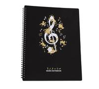GXGM 1 Articolo Quaderno pentagrammato,Raccoglitore Porta Spartiti Musicali, Cartelle Portaspartiti per Fogli in Formato A4, con 30 Pagine / 60 Tasche, clef Scrivibile Borsa porta Documenti Musicale