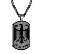GXGM 1 Pezzi Collana da uomo con aquila, in acciaio inox, con incisione dell'aquila federale per uomini, gioielli da uomo, lunghezza 61 cm