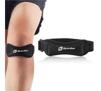 GXGM 1 Pezzi Ginocchiere per alleviare il dolore durante escursioni, calcio, basket, bendaggio del tendine rotuleo, supporto del ginocchio del tendine rotuleo, bendaggio della rotula, nero