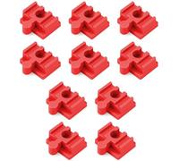GXGM 10 Pezzi Adattatori Compatibili Con Brio Duplo, Attraversamento Per Treno, Connettori Per Binari, 4 * 3.2 * 1.9Cm Pista Trenino Legno Adattatori (rosso)