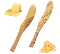 GXGM 2 PCS Legno Butter Cutter,Legno Coltelli Spalmatori di Formaggio,Multifunzione,Coltelli da Tavola in Legno, Spalmatore per Burro,Adatto per Spalmare Burro, Marmellata,Pane