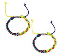 GXGM 2 Pezzi Braccialetti da Calcio, Braccialetti Dell'amicizia per Bambini, Intrecciati Regolabili, Bomboniere per Feste Sportive,Il regalo perfetto per gli amici durante la Coppa di Calcio.