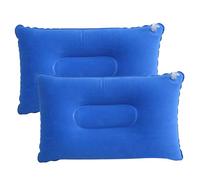 GXGM 2 pezzi Cuscino da viaggio gonfiabile,34 * 22CM cuscino gonfiabile da viaggio,Cuscini Gonfiabili Morbidi,cuscino campeggio,Cuscino per Il Collo,Cuscini Gonfiabili per Dormire（blu）
