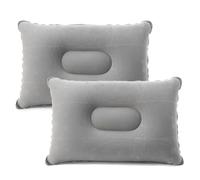 GXGM 2 pezzi Cuscino da viaggio gonfiabile,34 * 22CM cuscino gonfiabile da viaggio,Cuscini Gonfiabili Morbidi,cuscino campeggio,Cuscino per Il Collo,Cuscini Gonfiabili per Dormire（grigio）