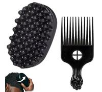 GXGM 2 Pezzi Pennello per capelli, spazzola per capelli ricci, pettine a forcella ad ago in acciaio, spazzola a tratto di torsione, per capelli per capelli ricci intrecciati