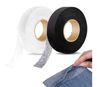 GXGM 4 Pezzi Nastro termoadesivo per tessuti, Nastro termoadesivo per tessuti, Na-stro biadesivo per tess-uti, senza cuciture, Termoade-sivo forte, per giuntare pantaloni,tende, vestiti