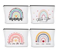 GXGM 4 pezzi Pochette Regalo Maestre Fine Anno Asilo,Pochette Maestra Regalo, Astuccio Regalo per Maestra Elementare Insegnante Donna Professoressa, Pochette Multiuso Regali per Maestre.