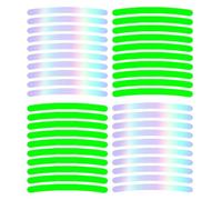 GXGM 40 Pcs Adesivi Riflettenti Bicicletta,Accessori Bici Bambino,Accessori Bicicletta,Lucine per Ruota Bici,Adatto per Mountain Bike, Per Bambini, Ragazzi, Adulti(Verde luminoso)