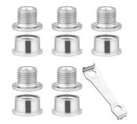GXGM 5 Set + 1 Chiave, Bulloni per Corone in Lega di Alluminio Bulloni e Dadi per Accessori per Biciclette Bulloni per Corona Singola per Bici da Corsa MTB e Bici da Strada Guarnitura
