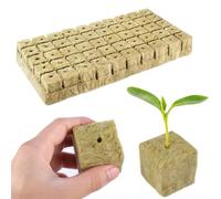 GXGM 50 Pezzi Cubi di Lana di Roccia Giardinaggio Lana di Roccia Rockwool Cube 2.5 x 2.5 x 2.5 cm Buona permeabilità ed Ecologica per Verdure La Coltivazione Talee e Trapianto
