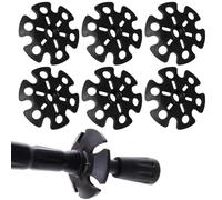 GXGM 6 Pezzi Cestino da Neve per Fango Antiscivolo, Bastoncini da Trekking in Gomma, Gommino Trekking Punte Ricambio, Gommini di Ricambio Bastoni da Trekking, Puntale Bastone Montagna Tappi