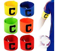 GXGM 6 Pezzi Fascia da Capitano Calcio Professionale Fascia da Capitano Calcio Elastico Regolabile Polsino Elastico Regolabile in Standard Adulti Sport Calcio e Rugby