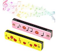 GXGM Armonica A Bocca Bambini, Armonica a Bocca a 16 Fori Bambini Strumenti Musicali per Bambini Può Essere Usata Come Un Regalo Di Natale O Di Compleanno per Bambini Squisito, 2 pezzo