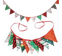 GXGM Bandierine colorate Bandierina per Cameretta dei Bambini,Ghirlanda per la Cameretta dei Bambini,Catena Gagliardetto Tessuto in Cotone Mussola,Decorazione da Parete perfetto per Natale