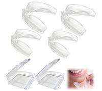 GXGM Bite Bruxismo Notturno Automodellante, 2 Taglie Bite Dentale per il Digrignamento Notturno dei Denti, Modellabile Mouth Guard, Migliorare il Sonno, Bait Protezione Denti Notturno, 4 pezzo