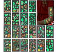 GXGM Regalini Pensierini per Calendario Dell' Avvento Bambini, 20 Stili Luminoso Tatuaggi Natale per Bambini, Accessorio per Calendario Avvento Fai da Te, Regali di Natale e Fine Festa(B)