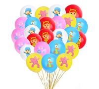 Gxhong Palloncini Set Pocoyo, 30 pcs, Rosa, Bianco, Blu, Giallo, Rosso, Compleanno, Matrimoni, Baby Shower, Decorazioni, Unisex Bambini
