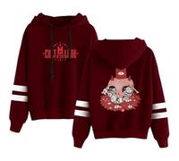 GXHZHXJC Cult of The Lamb Merch - Felpa con cappuccio alla moda, da uomo e da donna, casual, streetwear, Rosso, 4XL Tall