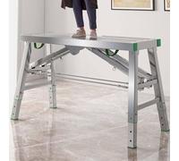 GXILUK Scala con Piattaforma di Lavoro - Ponteggio Pieghevole Portatile, Attrezzatura per ponteggi in Acciaio ad Altezza Regolabile per lavori di ristrutturazione della casa, pu