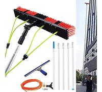 GXILUK Tergivetro e Spazzola telescopica Regolabile 2 in 1, detergente ad Acqua per Uso Interno/Esterno, Accessori sostituibili per Una Pulizia Senza aloni