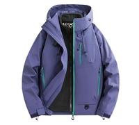 GXJIXf 3-in-1 Fall-Winter Coats with Hood, 2026 New Snow Ski Jacket, Waterproof Windproof, Fleece Lined, for Women and Men (Purple,XXL)