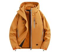 GXJIXf 3-in-1 Fall-Winter Coats with Hood, 2026 New Snow Ski Jacket, Waterproof Windproof, Fleece Lined, for Women and Men (Orange,XL)