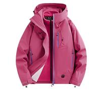GXJIXf 3-in-1 Fall-Winter Coats with Hood, 2026 New Snow Ski Jacket, Waterproof Windproof, Fleece Lined, for Women and Men (Pink,L)