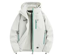 GXJIXf 3-in-1 Fall-Winter Coats with Hood, 2026 New Snow Ski Jacket, Waterproof Windproof, Fleece Lined, for Women and Men (White,M)