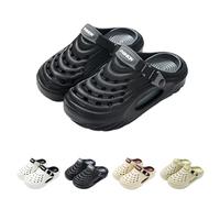 GXJIXf Breathable Slip-On Sandals for Men, EVA Platform Beach Slippers, Non-Slip, Lightweight, Comfortable Foot Feel, for Indoor Outdoor (Black,42-43)