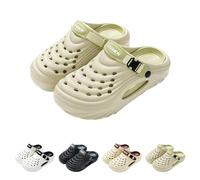 GXJIXf Breathable Slip-On Sandals for Men, EVA Platform Beach Slippers, Non-Slip, Lightweight, Comfortable Foot Feel, for Indoor Outdoor (Light Green,40-41)