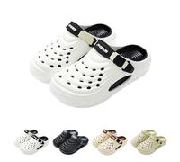 GXJIXf Breathable Slip-On Sandals for Men, EVA Platform Beach Slippers, Non-Slip, Lightweight, Comfortable Foot Feel, for Indoor Outdoor (White,40-41)