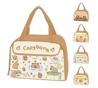 GXJIXf Capybara Lunch Bag, Cute Large Capacity Insulated Bag, Waterproof and Heat-Insulating, Easy to Clean, for Work, Office, Travel (Type C)