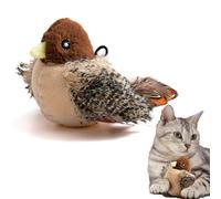 GXJIXf Chirping Bird Cat Toy Flapping Wings, Upgraded Simulated Chirping Bird Cat Toy, Flapping Bird Cat Toys for Indoor Cats (S/Wings Cannot Move)