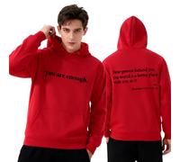 GXJIXf Dear Person Behind Me Hoodie, You Are Enough Sweatshirt, Mental Health Hoodie, Fleece Lining, for Women & Men (Red,XL)